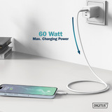 Digitus Cable de conexión USB 2.0 de silicona USB-A > USB-C blanco
