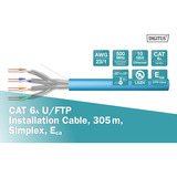 Digitus Cable de instalación profesional Cat.6a U/FTP simplex, Eca azul
