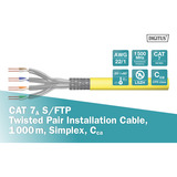 Digitus Cable de instalación profesional Cat.7a S/FTP simplex, Cca amarillo