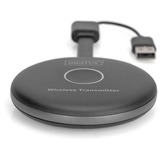 Digitus Transmisor HDMI inalámbrico Click & Present PRO, Alargador de HDMI negro