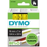 Dymo D1 - Etiquetas estándar - Negro sobre amarillo - 19mm x 7m, Cinta de escritura Negro sobre amarillo, Poliéster, Bélgica, -18 - 90 °C, DYMO, LabelManager, LabelWriter 450 DUO
