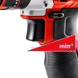 EINHELL Atornillador percutor inalámbrico TE-CD 12/1 Li-i, 12 Voltios, Martillo atornillador rojo/Negro