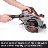EINHELL Sierra circular de mano profesional a batería TP-CS 18/165 Li BL - Solo, 18Volt rojo/Negro