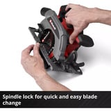 EINHELL Sierra circular de mano profesional a batería TP-CS 18/165 Li BL - Solo, 18Volt rojo/Negro