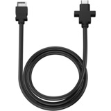 Fractal Design FD-A-USBC-001 cable USB 0,67 m Negro negro, 0,67 m, USB C, 10000 Mbit/s, Negro