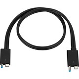 HP 3XB95AA cable Thunderbolt 0,7 m Negro negro, Masculino, Masculino, 0,7 m, Negro, 1 pieza(s)