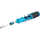 Hazet Destornillador de carraca con puntas 811R-4, Conjuntos de bits azul/Negro