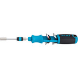 Hazet Destornillador de carraca con puntas 811R-4, Conjuntos de bits azul/Negro