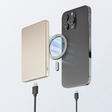 Intenso Powerbank inalámbrico magnético MW5000 Champagne, Banco de potencia champaña