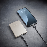 Intenso Powerbank inalámbrico magnético MW5000 Champagne, Banco de potencia champaña