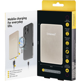 Intenso Powerbank inalámbrico magnético MW5000 Champagne, Banco de potencia champaña