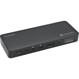 Kensington Replicador híbrido Quad 4K SD5920T EQ Thunderbolt 4 con tecnología DisplayLink, Estación de acoplamiento Alámbrico, Thunderbolt 4, 96 W, 3,5 mm, 10,100,1000,2500 Mbit/s, Negro