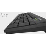 KeySonic KSK-8008U-IP teclado Hogar / Oficina USB Negro negro, Completo (100%), Alámbrico, USB, Interruptor de membrana, Negro