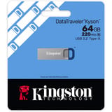 Kingston DataTraveler Kyson 64 GB, Lápiz USB plateado/Azul
