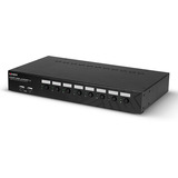 Lindy Conmutador KVM DisplayPort 1.2 y USB 2.0 de 8 puertos, Switch KVM negro