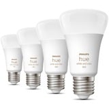 Philips Hue Bombilla inteligente A60 - E27 - 800 (paquete de 4), Lámpara LED Philips Hue White and Color ambiance Bombilla inteligente A60 - E27 - 800 (paquete de 4), Bombilla inteligente, Blanco, Bluetooth/Zigbee, LED, E27, 2000 K