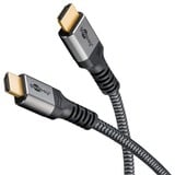 goobay Plus Cable HDMI de alta velocidad con Ethernet, 4K @ 60Hz gris
