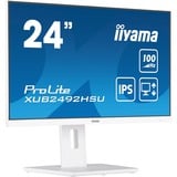 iiyama XUB2492HSU-W6 pantalla para PC 60,5 cm (23.8") 1920 x 1080 Pixeles Full HD LED Blanco, Monitor LED blanco (mate), 60,5 cm (23.8"), 1920 x 1080 Pixeles, Full HD, LED, 0,4 ms, Blanco