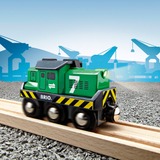 BRIO 33214 Locomotora de mercancías con luz a pilas, Vehículo de juguete verde, Niño/niña, 3 año(s), AA, Verde