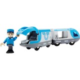 BRIO 33506 tren de pasajeros a pilas, Vehículo de juguete azul/Gris, 33506, 0,3 año(s), Necesita pilas, Multicolor
