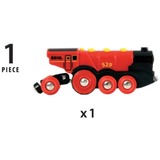 BRIO 33592 Gran locomotora a pilas con luz y sonido, Vehículo de juguete rojo, Niño/niña, 3 año(s), AAA, Negro, Rojo