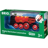 BRIO 33592 Gran locomotora a pilas con luz y sonido, Vehículo de juguete rojo, Niño/niña, 3 año(s), AAA, Negro, Rojo