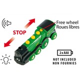 BRIO 33593 Gran locomotora verde a pilas con luz y sonido, Vehículo de juguete verde, Niño/niña, 3 año(s), AAA, Verde