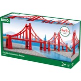 BRIO 33683 Puente colgante doble, Ferrocarril rojo/Marrón, Rastrear, Niño/niña, 3 año(s), Rojo