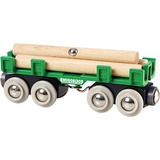BRIO 33696 Vagón para troncos, Vehículo de juguete verde, 33696, 0,3 año(s), Multicolor