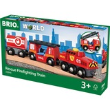 BRIO 33844 Tren de rescate de bomberos, Vehículo de juguete rojo/Negro, Niño/niña, 3 año(s), Negro, Rojo