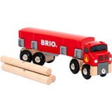 BRIO 7312350336573 Modelos a escala, Vehículo de juguete rojo, 7312350336573, Modelo a escala de camión para transporte de troncos, Previamente montado, Niño/niña, 6 pieza(s), 0,3 año(s), 99 año(s)