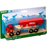 BRIO 7312350336573 Modelos a escala, Vehículo de juguete rojo, 7312350336573, Modelo a escala de camión para transporte de troncos, Previamente montado, Niño/niña, 6 pieza(s), 0,3 año(s), 99 año(s)