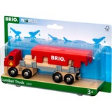 BRIO 7312350336573 Modelos a escala, Vehículo de juguete rojo, 7312350336573, Modelo a escala de camión para transporte de troncos, Previamente montado, Niño/niña, 6 pieza(s), 0,3 año(s), 99 año(s)