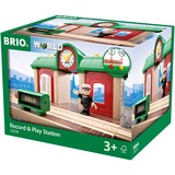 BRIO Record & Play station, Ferrocarril Record & Play station, 0,3 año(s), Necesita pilas, Negro, Verde, Rojo