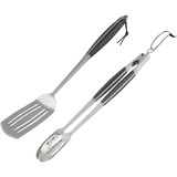 Campingaz Grillbesteckset aus Edelstahl Espátula, Utensilios de parrilla acero fino, Espátula, Negro, Acero inoxidable, Acero inoxidable, Campingaz, 2 pieza(s)