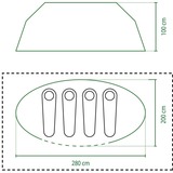 Coleman Tienda Pop Up Galiano 4, Tienda de campaña azul/Gris claro