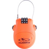 HUDORA Candado de cable, Seguridad naranja