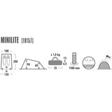 High Peak Giebelzelt Minilite, Tienda de campaña azul/Gris