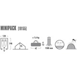 High Peak Minipack, Tienda de campaña azul/Gris