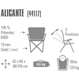 High Peak Silla de camping Alicante gris