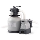 Intex 26646 accesorio para piscina Bomba con filtro de arena, Filtro de agua gris, Bomba con filtro de arena, Negro, Blanco, Piscina elevada, Válvula de 6 vías, Corriente alterna, 220 - 240 V
