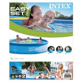 Intex Easy Set Pools 396 x 84 cm, Piscina celeste/Azul oscuro