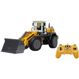 Jamara Wheel loader Liebherr Bulldozer, Radiocontrol amarillo/Negro, Alcalino, 2 x AA, 140 mm, 180 mm, 44 cm, 898 g