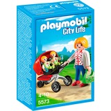PLAYMOBIL Mamá con Carrito de Gemelos , Juegos de construcción 5573