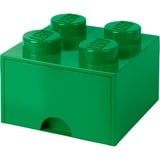 Room Copenhagen 4-Stud Storage Brick DrawerDark Green Caja para almacenar juguetes Independiente Verde, Caja de depósito verde, Caja para almacenar juguetes, Verde, Independiente, Monocromo, Rectangular, Polipropileno (PP)