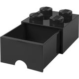 Room Copenhagen Brick Drawer (4 Knobs)Black Caja para almacenar juguetes Independiente Negro, Caja de depósito negro, Caja para almacenar juguetes, Negro, Independiente, Monocromo, Rectangular, Polipropileno (PP)
