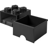 Room Copenhagen Brick Drawer (4 Knobs)Black Caja para almacenar juguetes Independiente Negro, Caja de depósito negro, Caja para almacenar juguetes, Negro, Independiente, Monocromo, Rectangular, Polipropileno (PP)