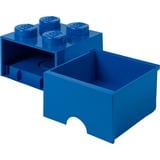 Room Copenhagen Desk Brick Drawer 4 KnobBlue Caja para almacenar juguetes Independiente Azul, Caja de depósito azul, Caja para almacenar juguetes, Azul, Independiente, Monocromo, Rectangular, Polipropileno (PP)