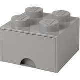 Room Copenhagen LEGO Cajón de ladrillo 4 gris, Caja de depósito gris