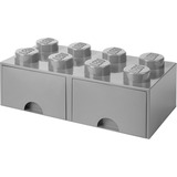 Room Copenhagen LEGO Cajón de ladrillo 8 gris, Caja de depósito gris